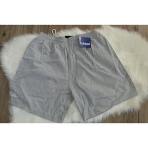 NWT Rare Adidas Team Cotton Jersey Shorts 90s Vintage Men's XL Grey - Made USA